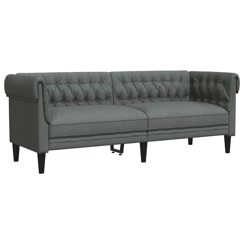 Chesterfield Sofa Other Dark grey 201.5 x 74.5 x 74.5 cm Fabric