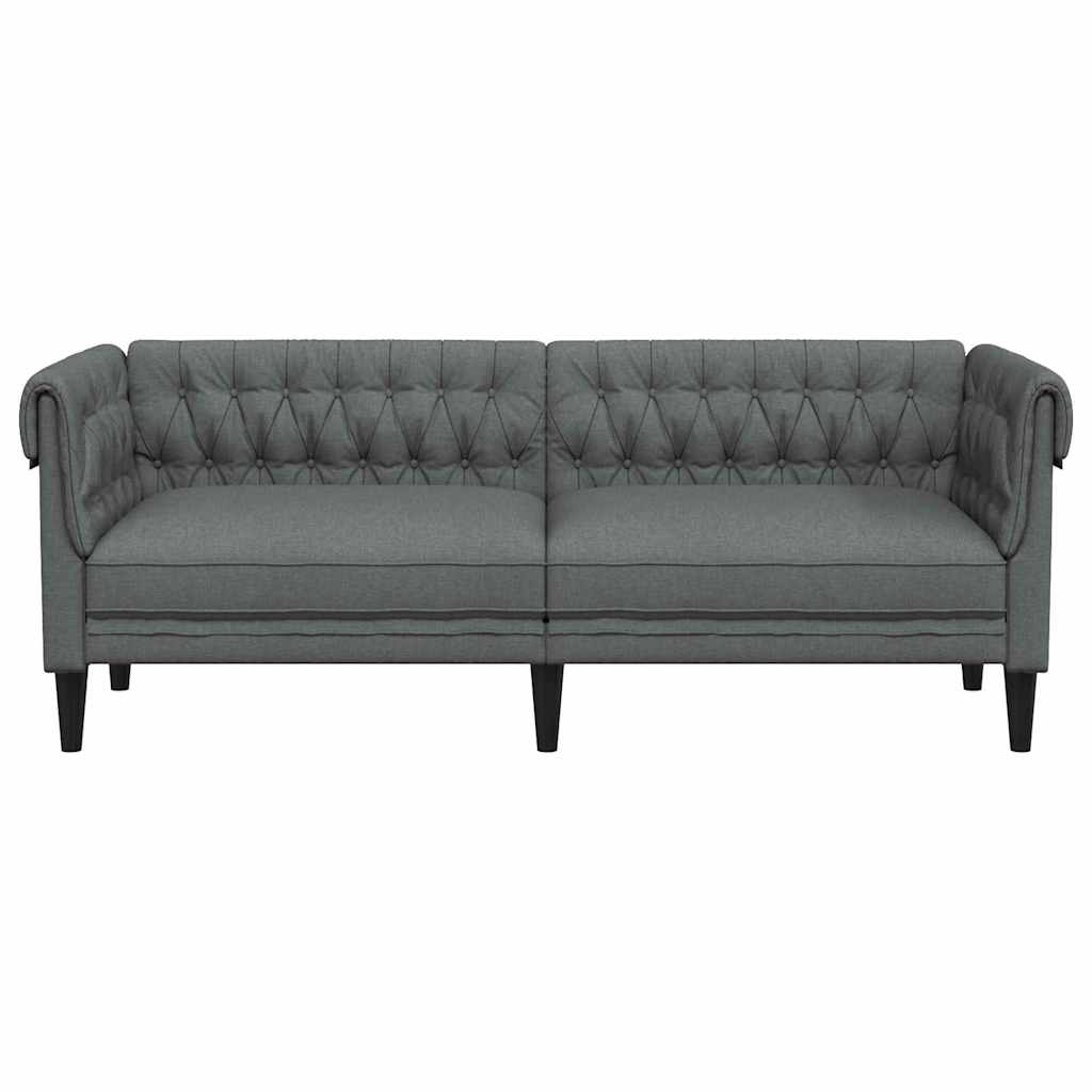 Chesterfield Sofa Other Dark grey 201.5 x 74.5 x 74.5 cm Fabric
