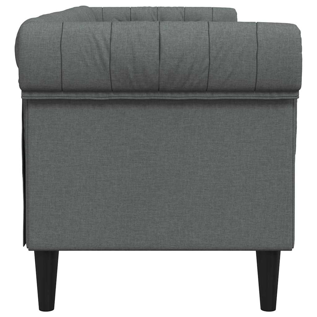 Chesterfield Sofa Other Dark grey 201.5 x 74.5 x 74.5 cm Fabric