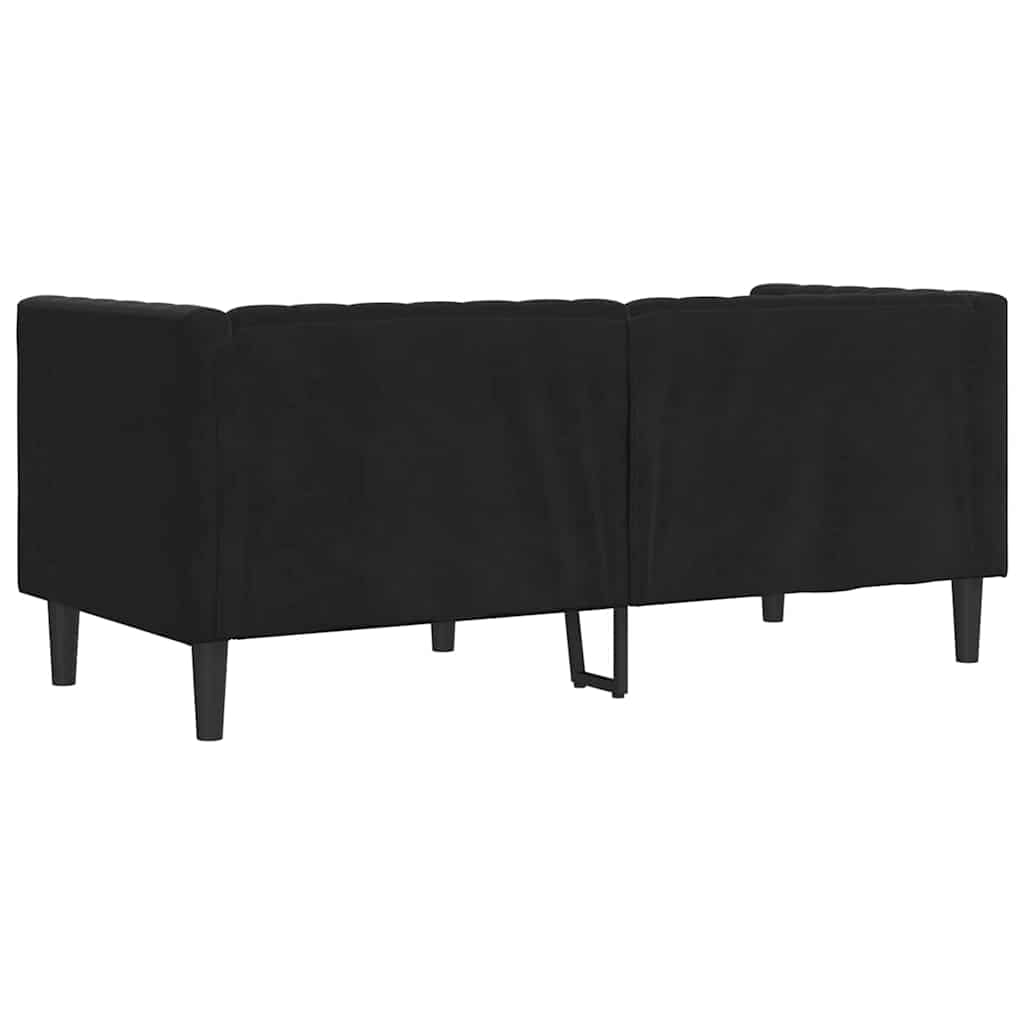 Chesterfield Sofa Other Black 174 x 74.5 x 70.5 cm Velvet