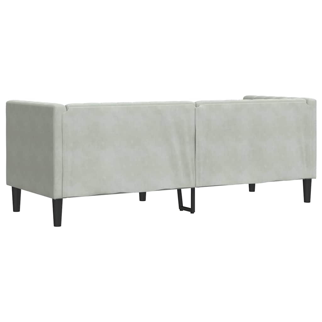 Chesterfield Sofa Other Light grey 194 x 74.5 x 70.5 cm Velvet