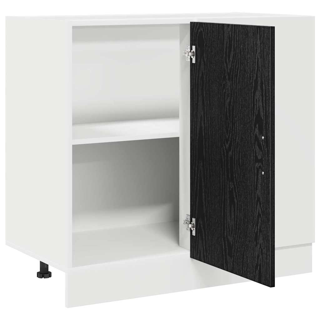 Kitchen Corner Base Cabinet Riga Black oak 86 x 46 x 81.5 cm
