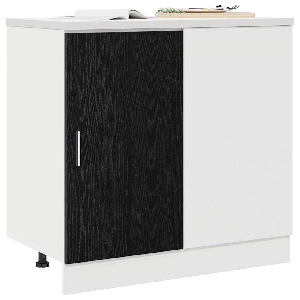 Kitchen Corner Base Cabinet Riga Black oak 86 x 46 x 81.5 cm
