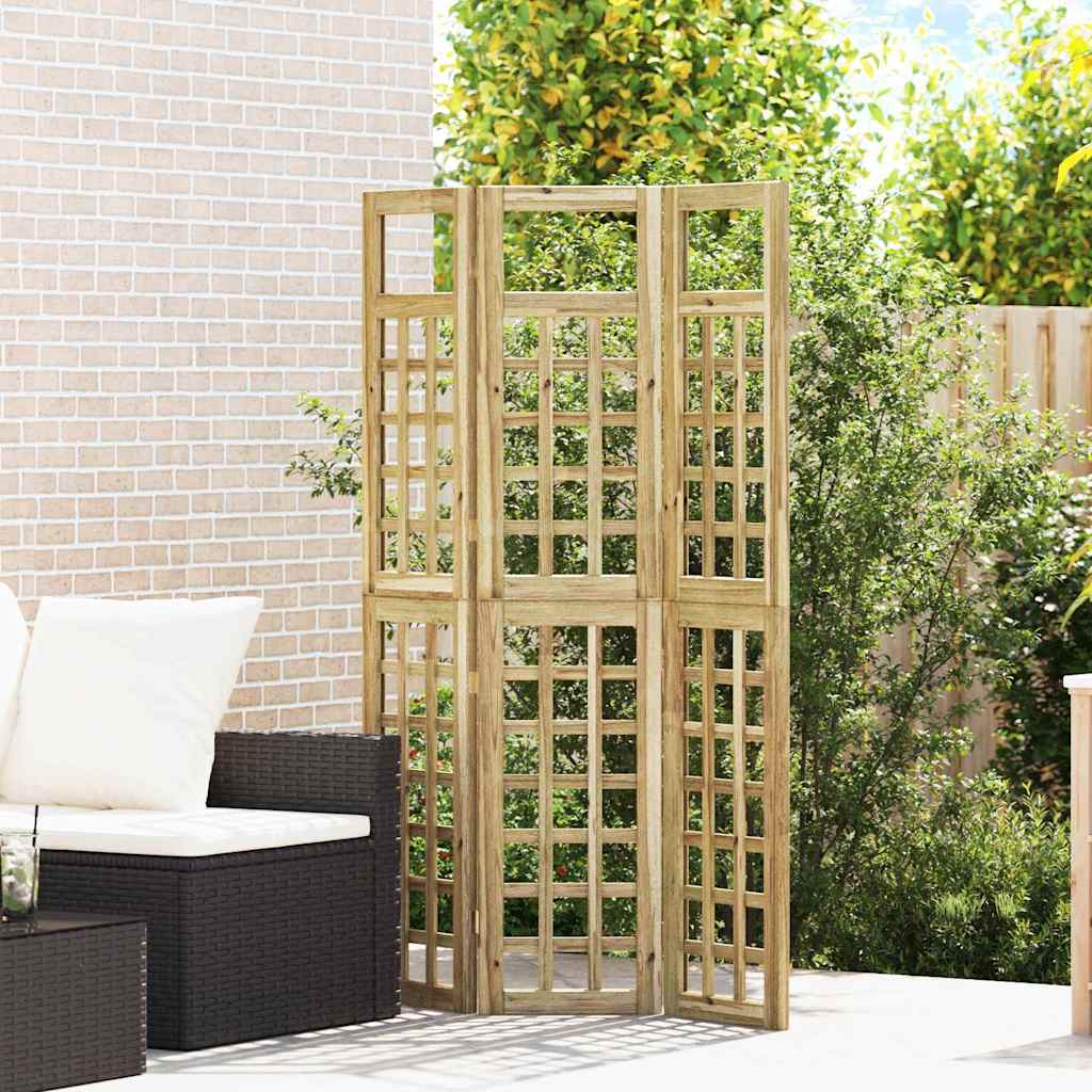 Outdoor Privacy Screen Brown 120 x 180 cm Impregnated pine wood