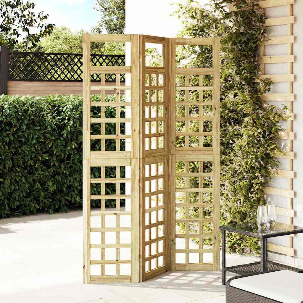 Outdoor Privacy Screen Brown 120 x 180 cm Impregnated pine wood