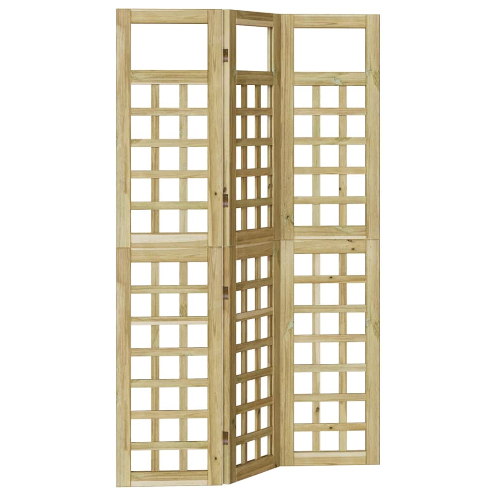 Outdoor Privacy Screen Brown 120 x 180 cm Impregnated pine wood