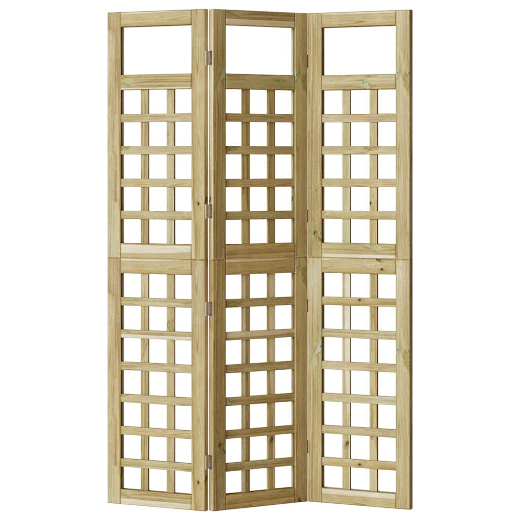 Outdoor Privacy Screen Brown 120 x 180 cm Impregnated pine wood