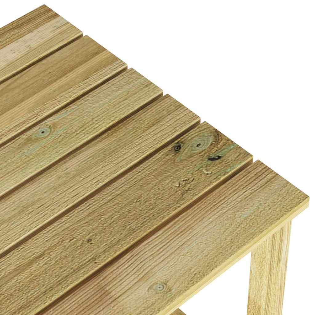 Sunbed Table Brown 50.5 x 50.5 x 46 cm Impregnated pine wood