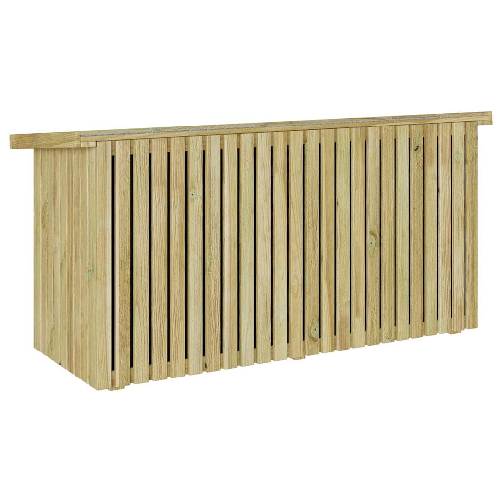 Garden Storage Box with Storage Brown 119 x 44 x 58.5 cm