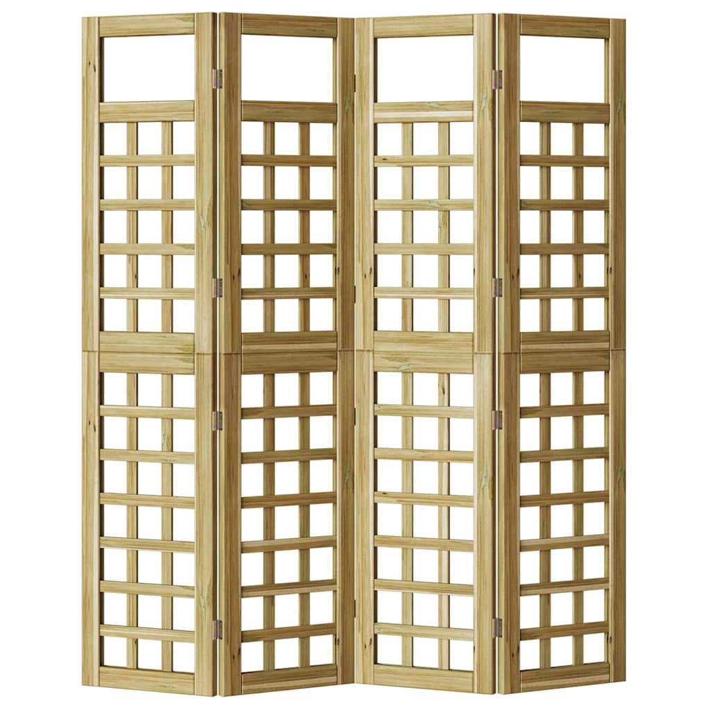 Privacy Screen 4 pcs Brown 160 x 180 cm Impregnated pine wood
