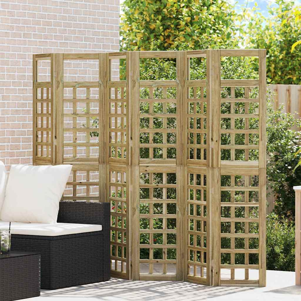 Privacy Screen 6 pcs Brown 240 x 180 cm Impregnated pine wood