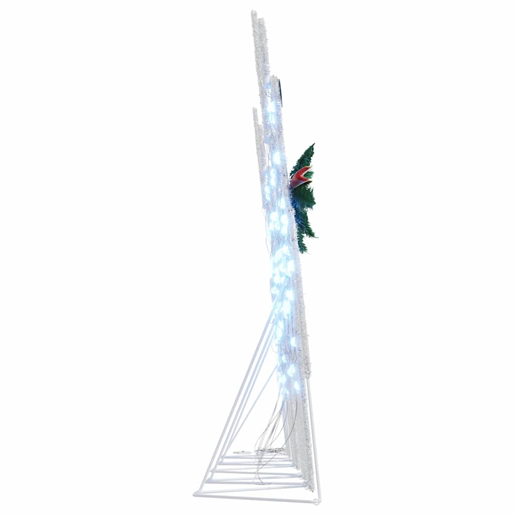 LED Reindeers 5 pcs Silver Fabric