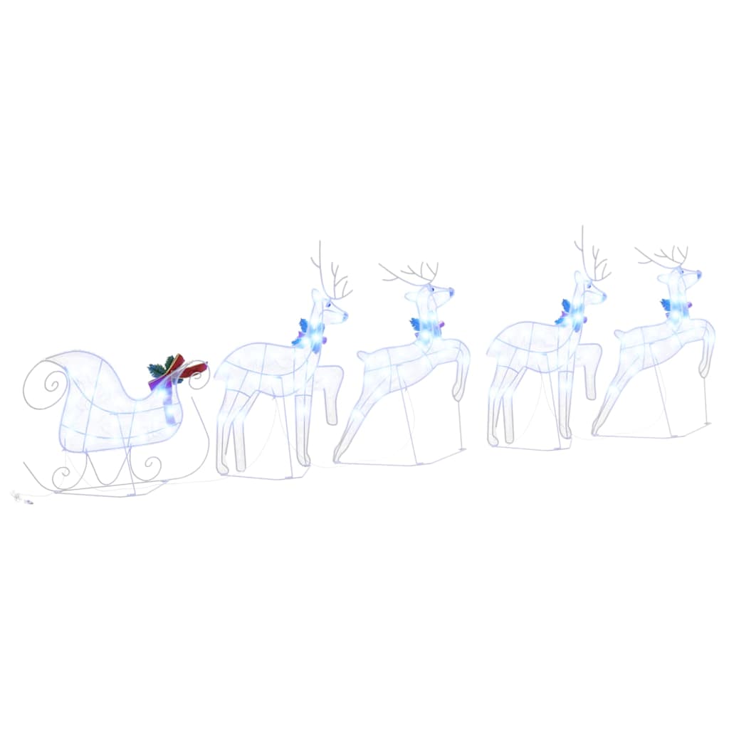 LED Reindeers 5 pcs White Fabric