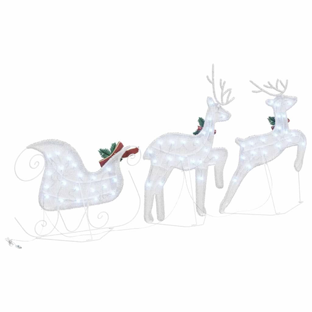 LED Reindeers 3 pcs Cold White Fabric