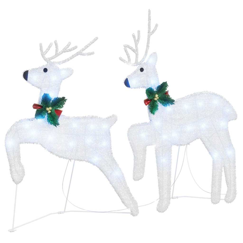 LED Reindeers 2 pcs Cold White Fabric
