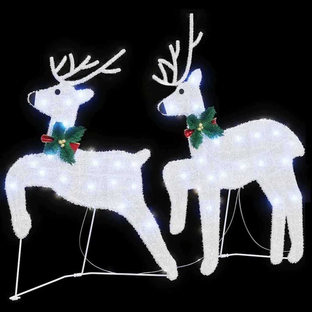 LED Reindeers 2 pcs Cold White Fabric