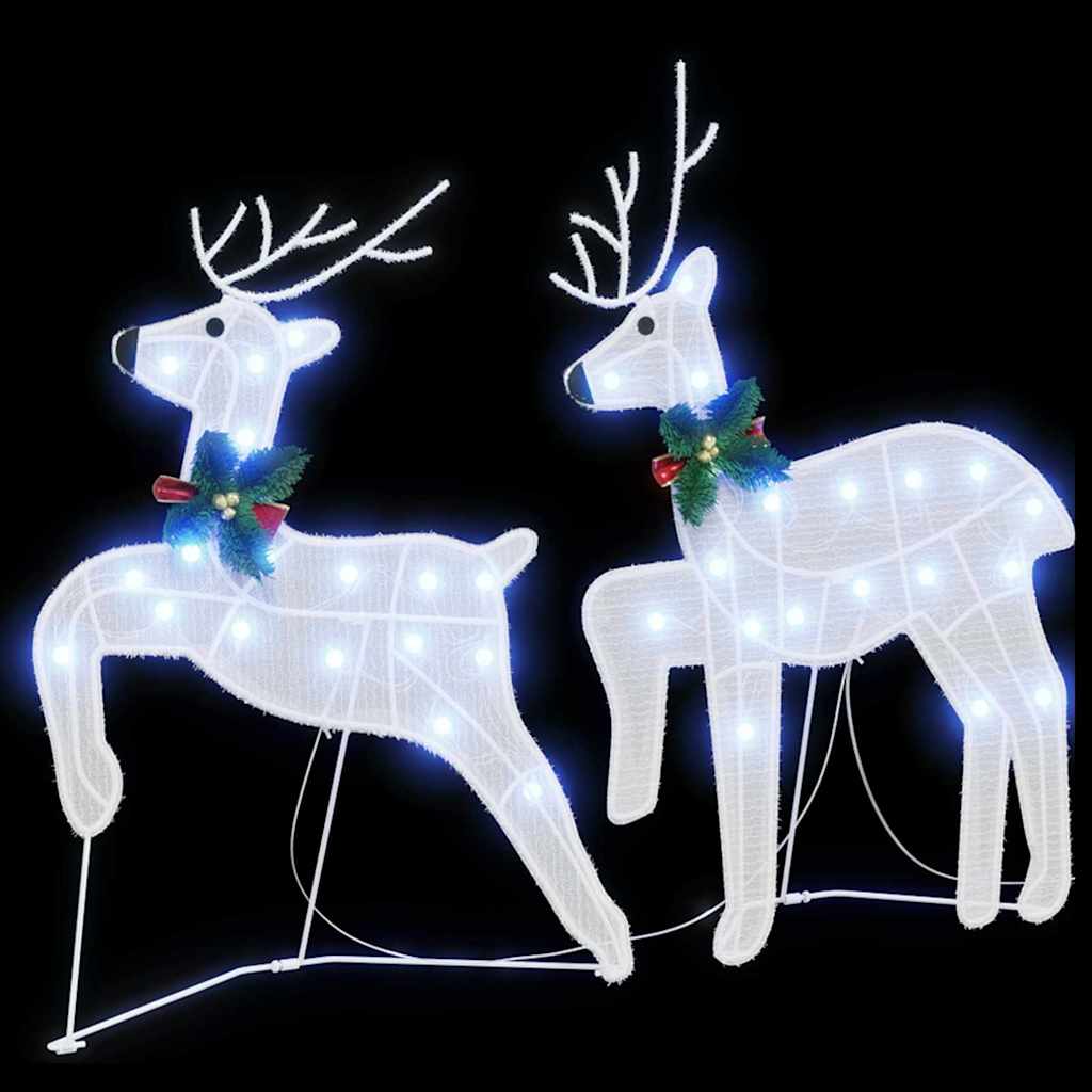LED Reindeers 2 pcs Cold White Fabric