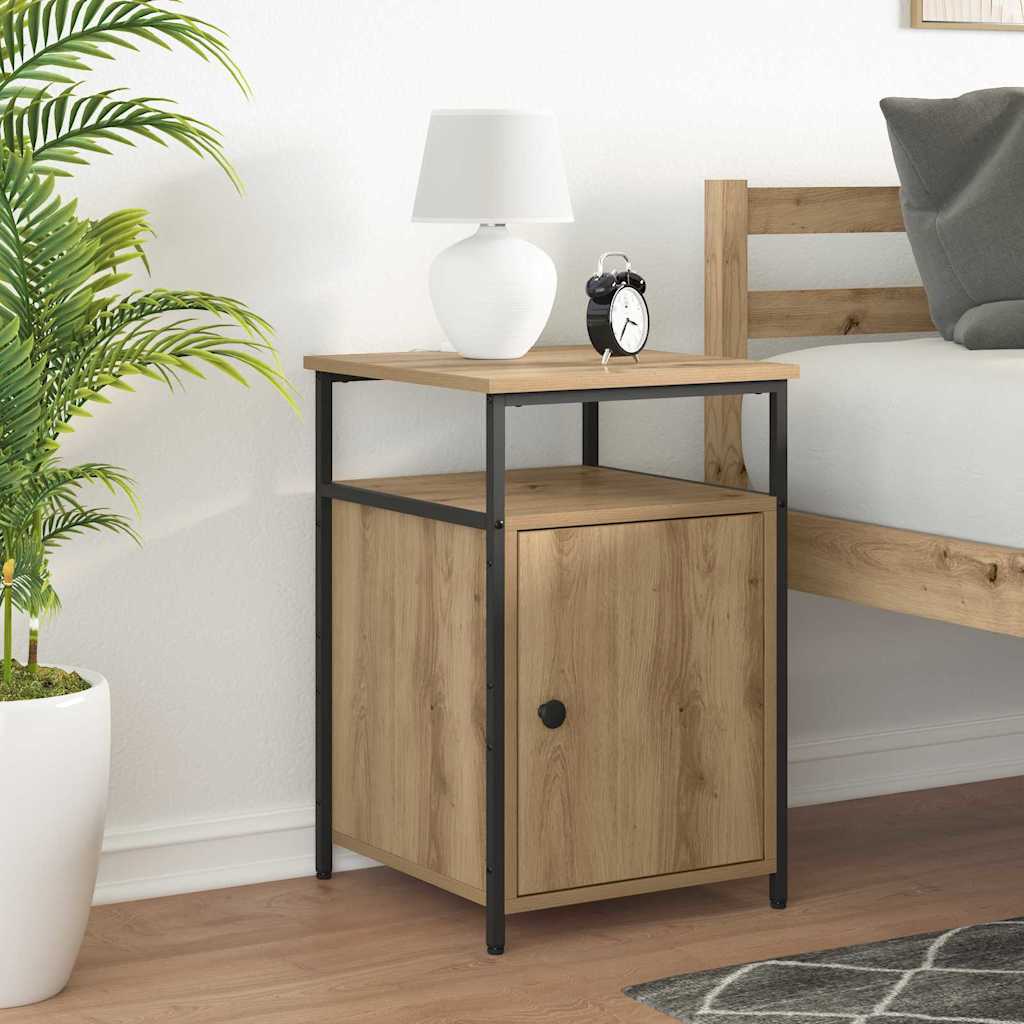 Bedside Cabinet Artisan oak Engineered Wood