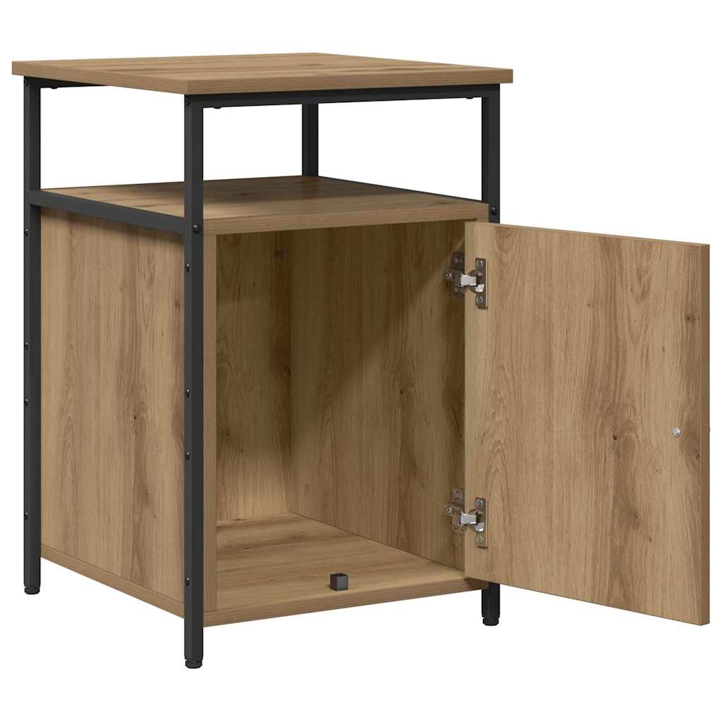 Bedside Cabinet Artisan oak Engineered Wood