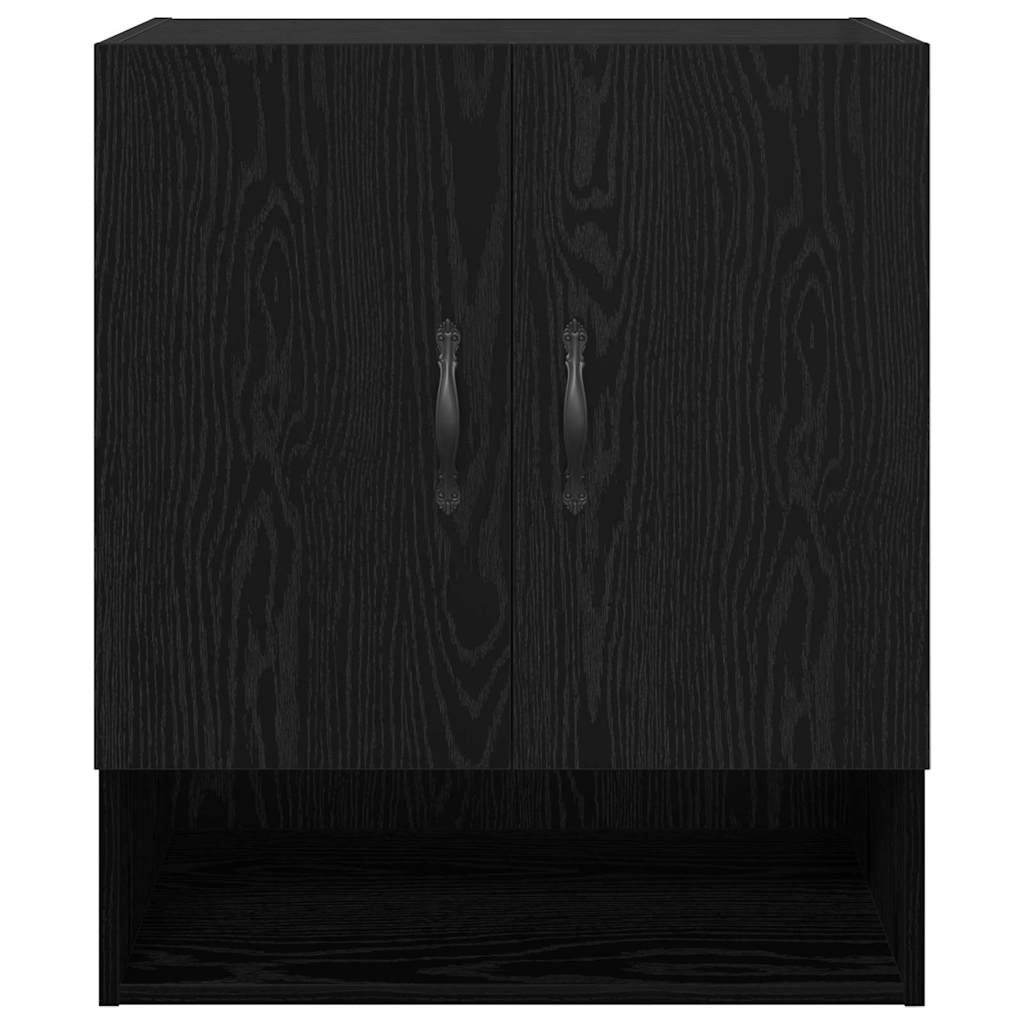 Wall Cabinet Black oak 60 x 31 x 70 cm Engineered wood