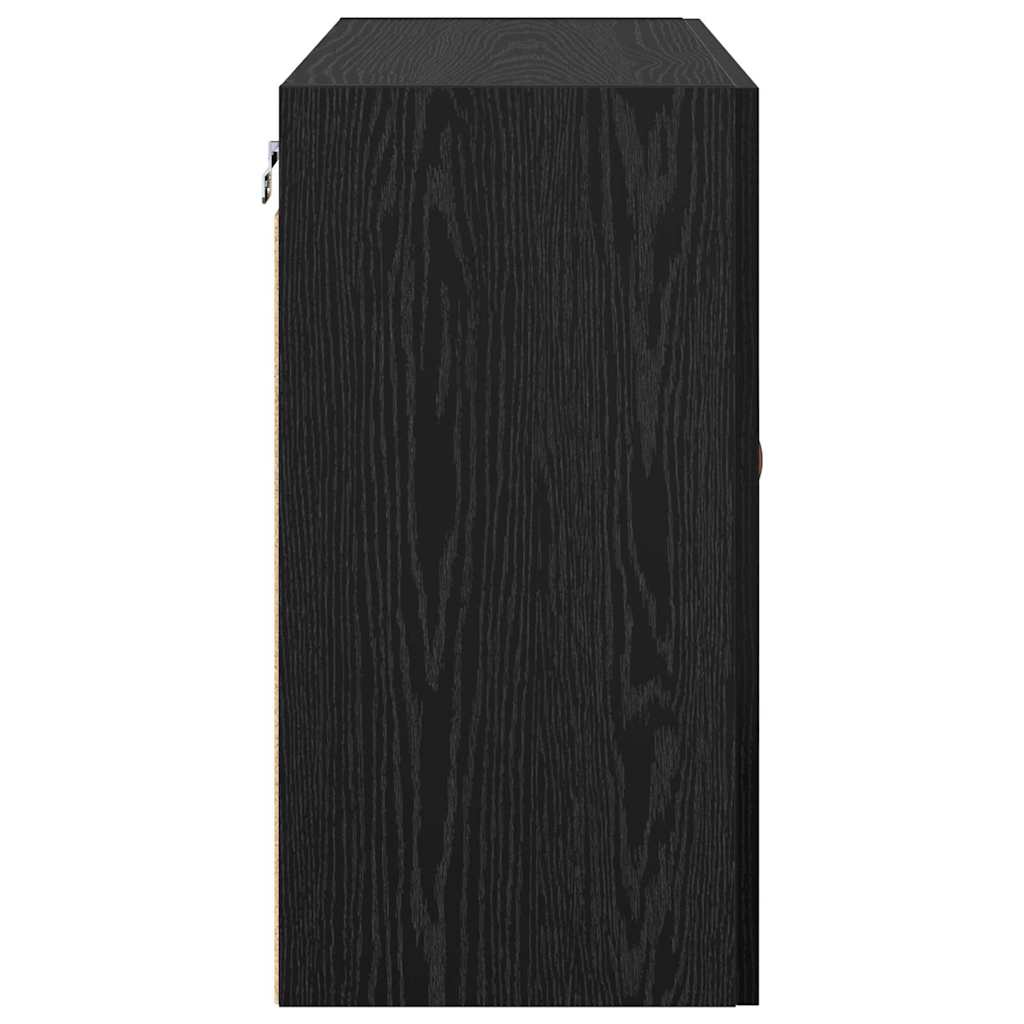 Wall Cabinet Black oak 60 x 31 x 60 cm Engineered wood