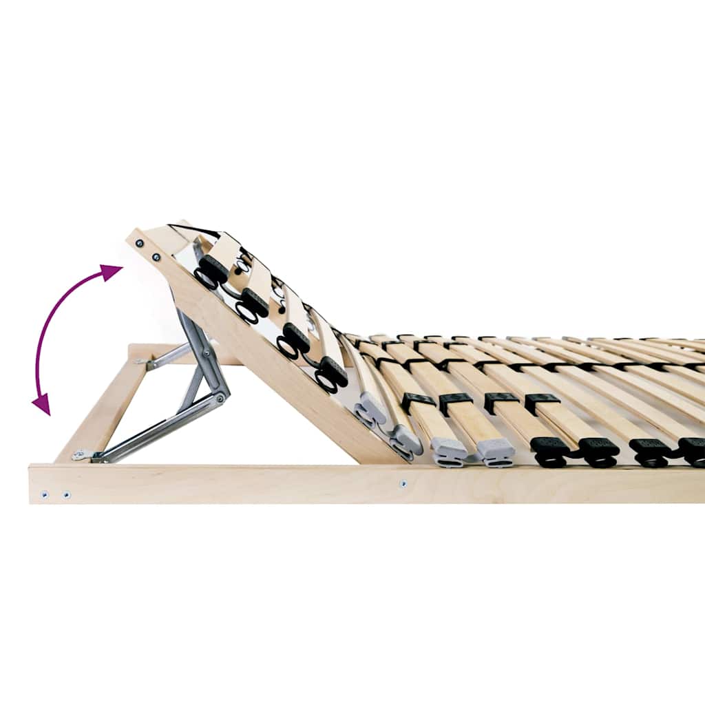 Slatted Bed Base Brown 80 x 190 cm Solid beech wood