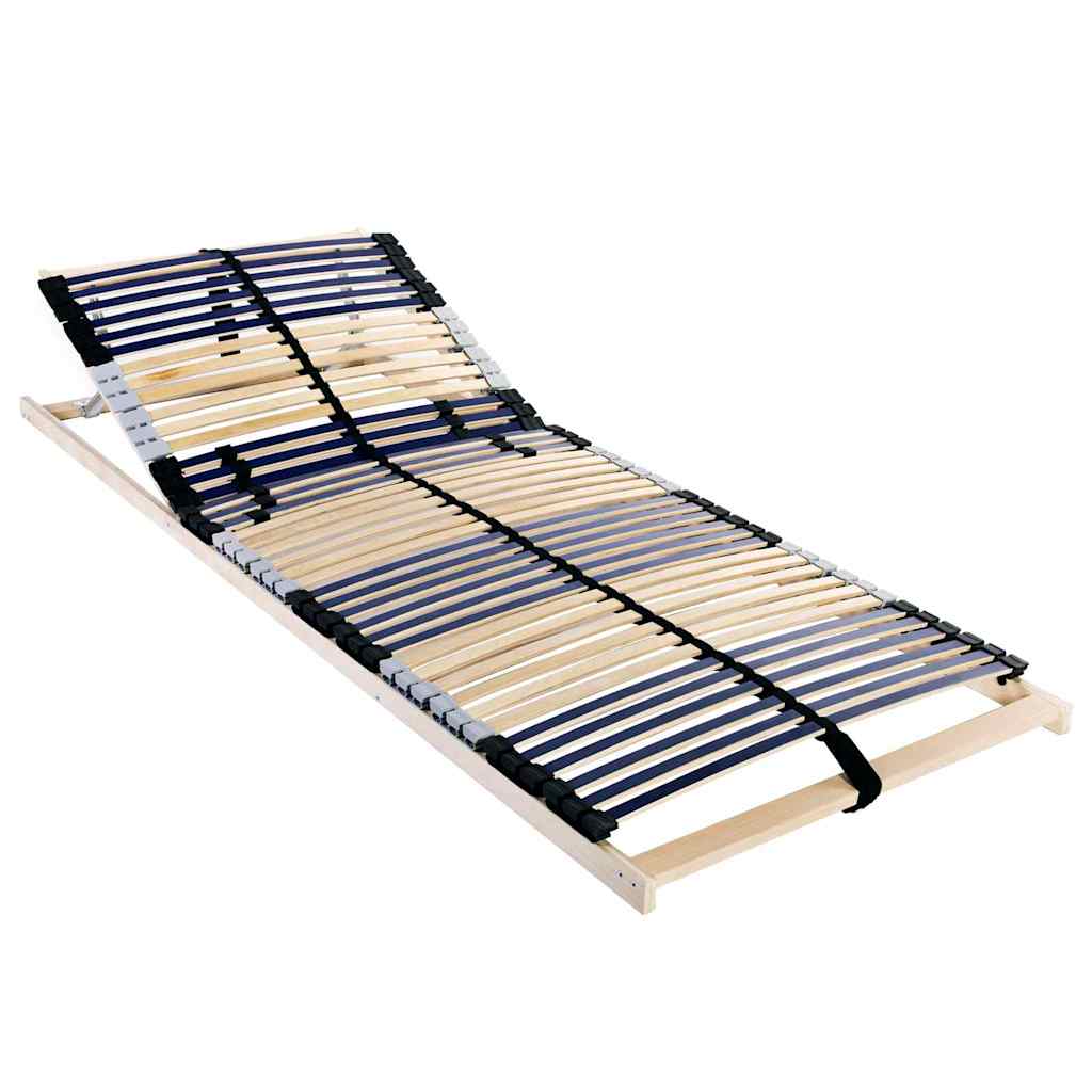 Slatted Bed Base Brown 100 x 190 cm Solid beech wood