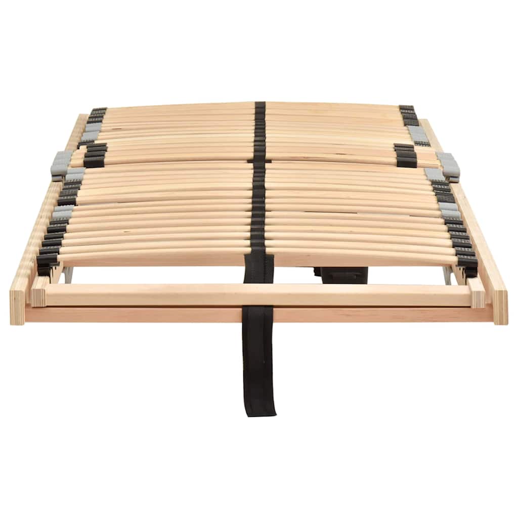 Slatted Bed Base Brown 80 x 190 cm Solid beech wood