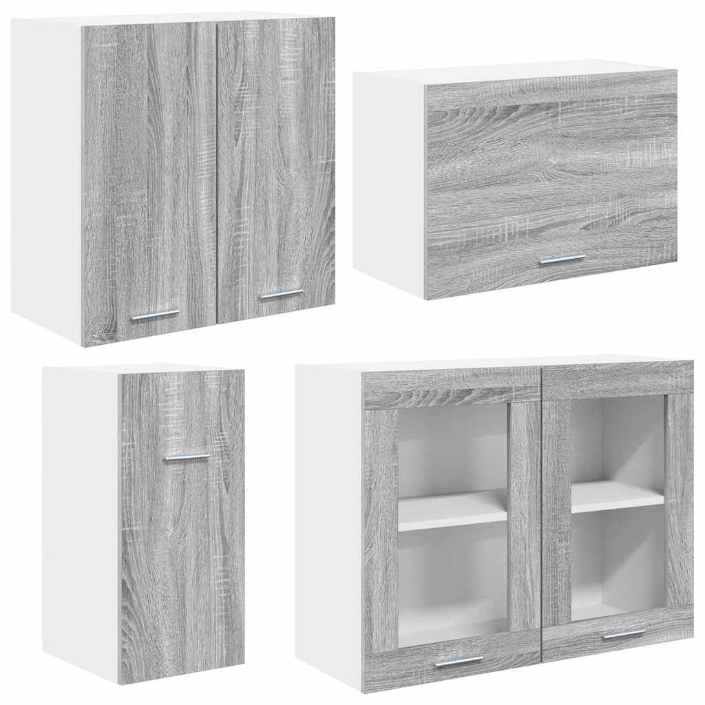 Kitchen Cabinet Set Lyon 8 pcs Grey Sonoma 240 x 46 x 81.5 cm