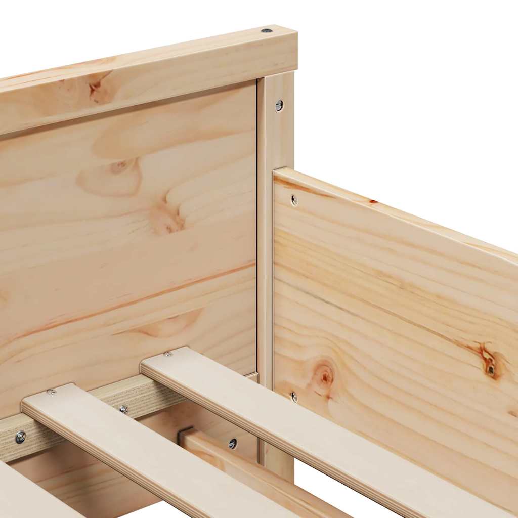 Extendable Bed Frame for Kids Other Brown 80 x 130 / 165 / 200 cm