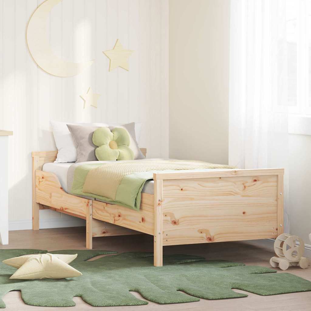 Extendable Bed Frame for Kids Other Brown 80 x 130 / 165 / 200 cm