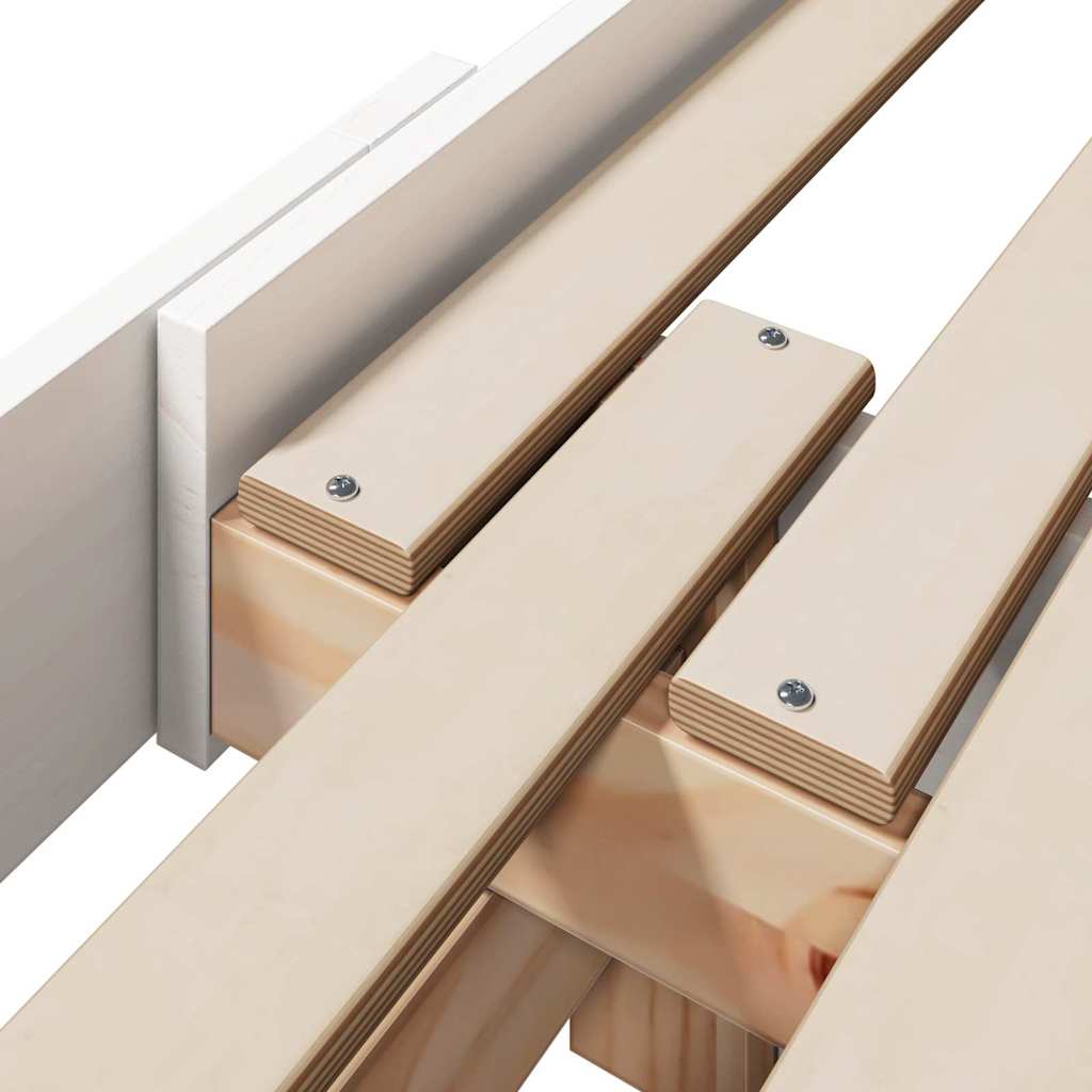 Extendable Bed Frame for Kids Other White 80 x 130 / 165 / 200 cm