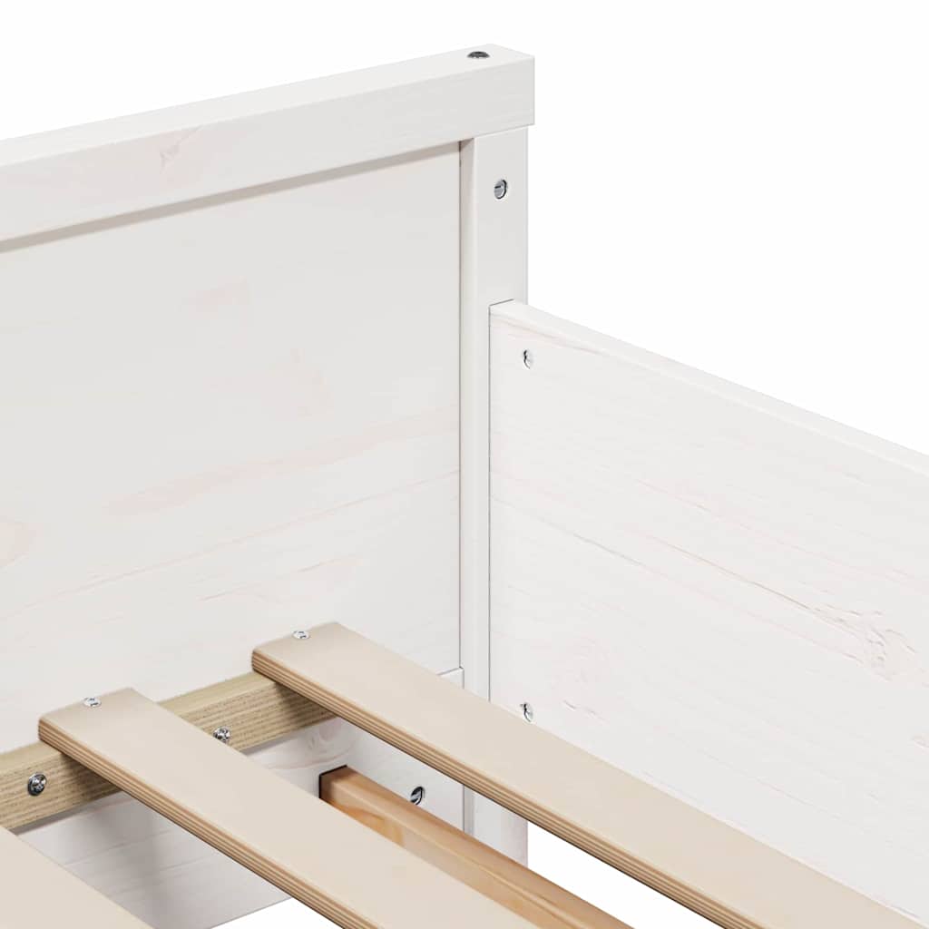 Extendable Bed Frame for Kids Other White 80 x 130 / 165 / 200 cm