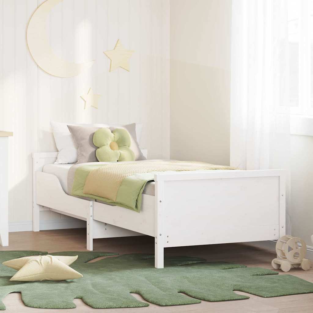 Extendable Bed Frame for Kids Other White 80 x 130 / 165 / 200 cm