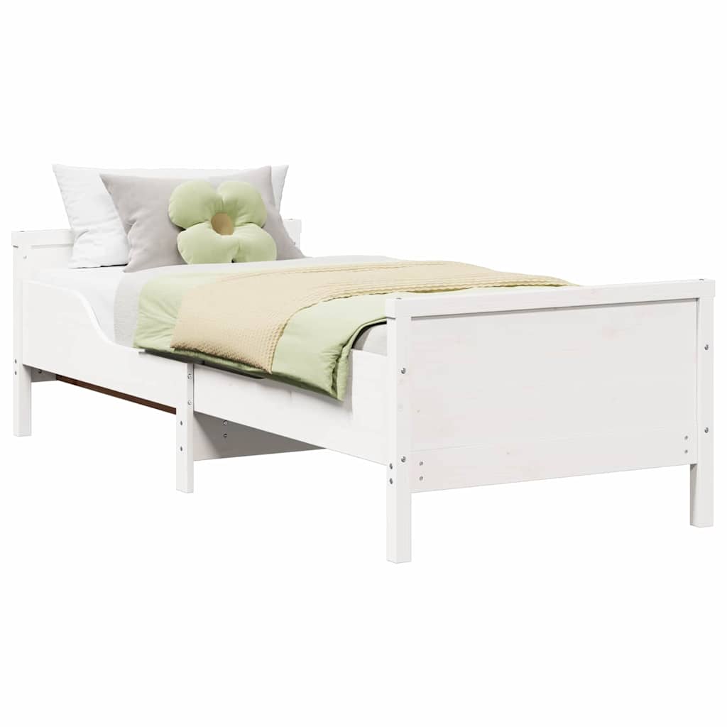 Extendable Bed Frame for Kids Other White 80 x 130 / 165 / 200 cm