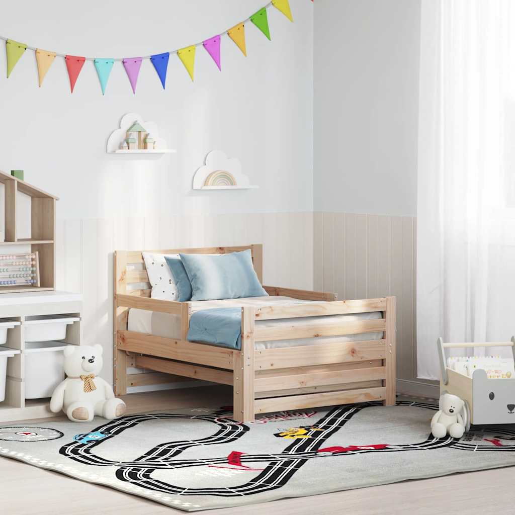 Extendable Bed Frame for Kids Other Brown 80 x 130 / 165 / 200 cm