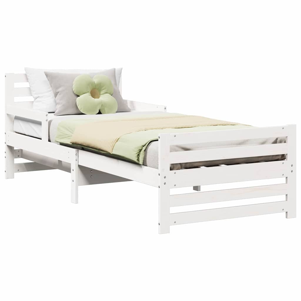 Extendable Bed Frame for Kids Other White 80 x 130 / 165 / 200 cm