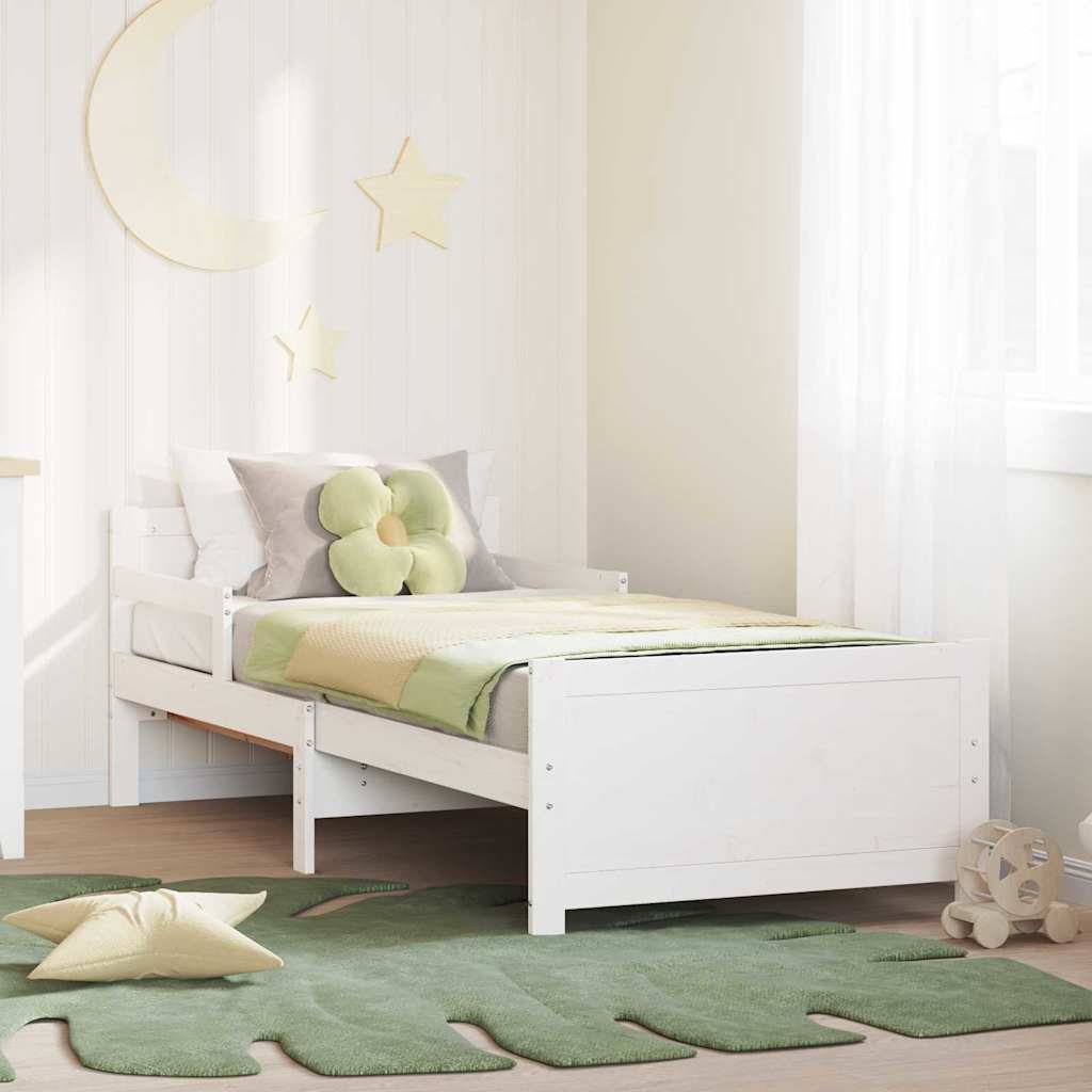 Extendable Bed Frame for Kids Other White 80 x 130 / 165 / 200 cm