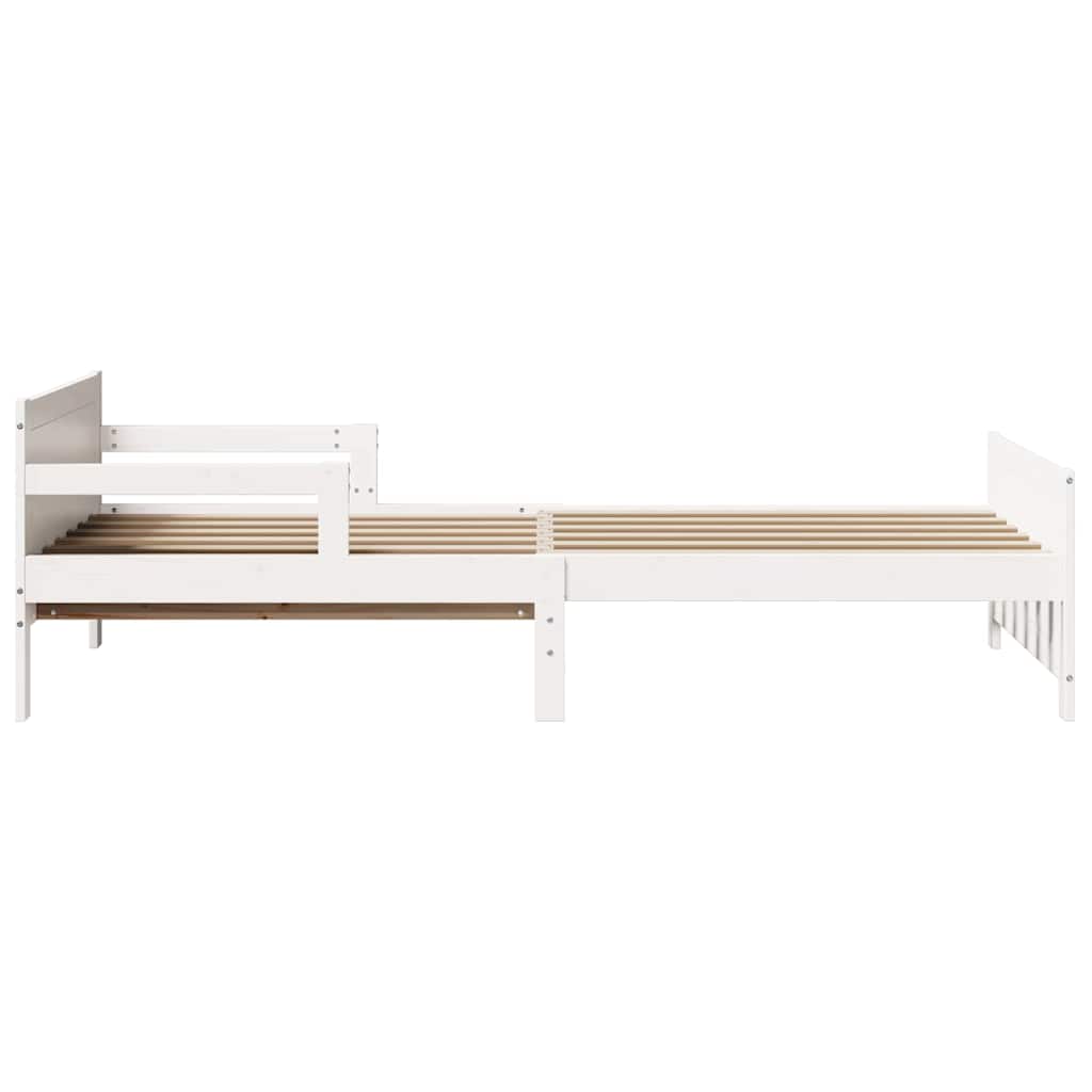 Extendable Bed Frame for Kids Other White 80 x 130 / 165 / 200 cm