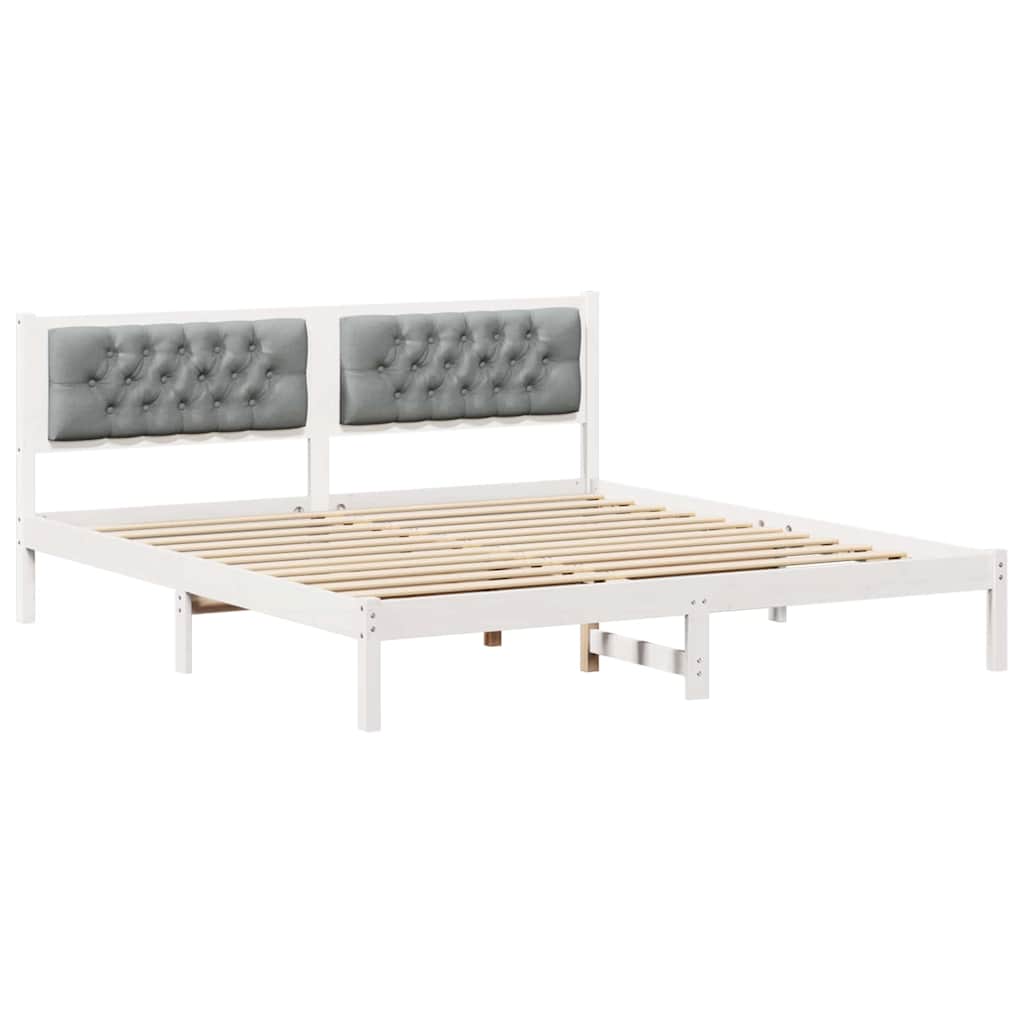 Bed Frame with Headboard Light Grey 160 x 200 cm Fabric