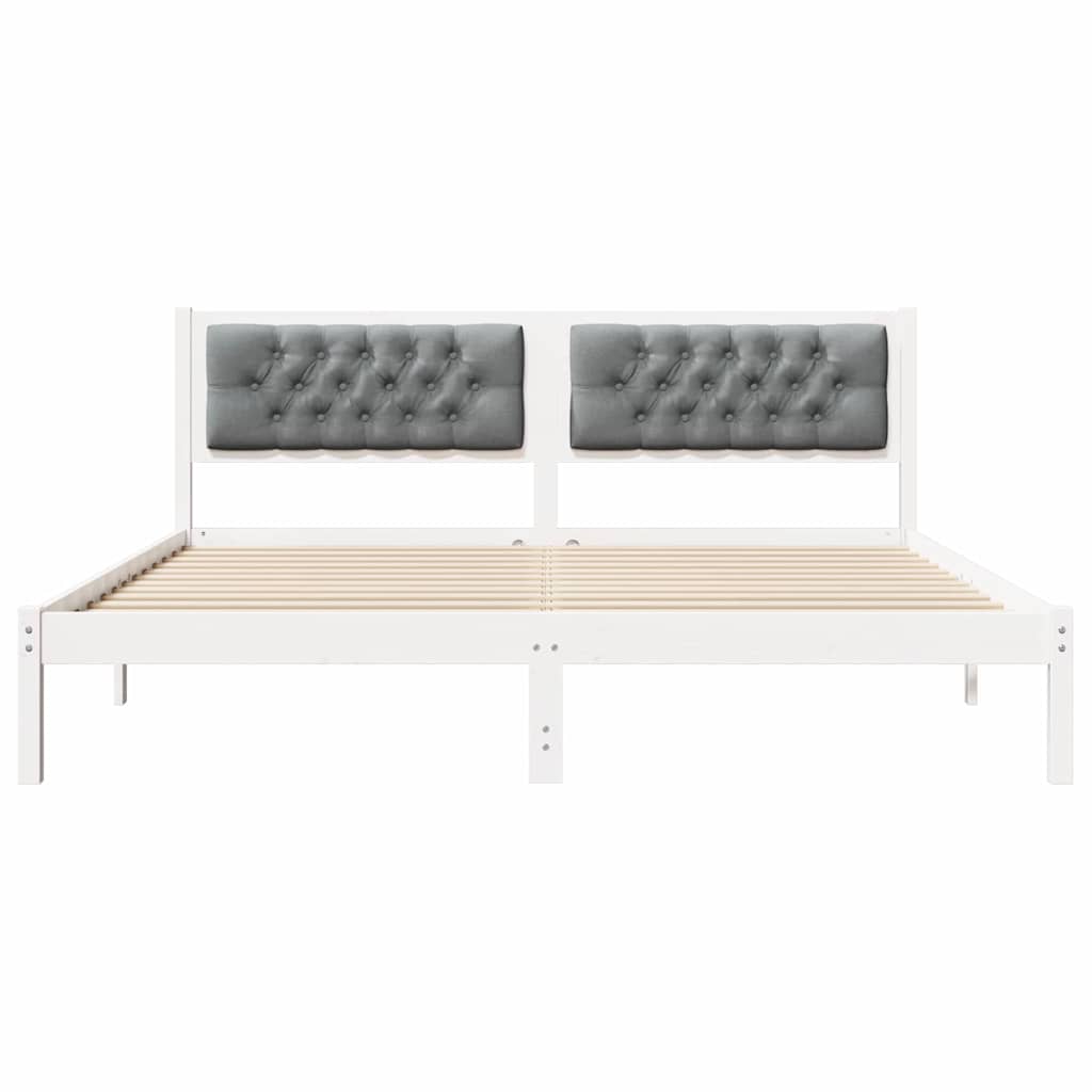 Bed Frame with Headboard Light Grey 160 x 200 cm Fabric