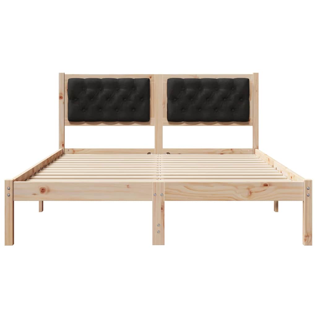 Bed Frame with Headboard Black 150 x 200 cm Fabric