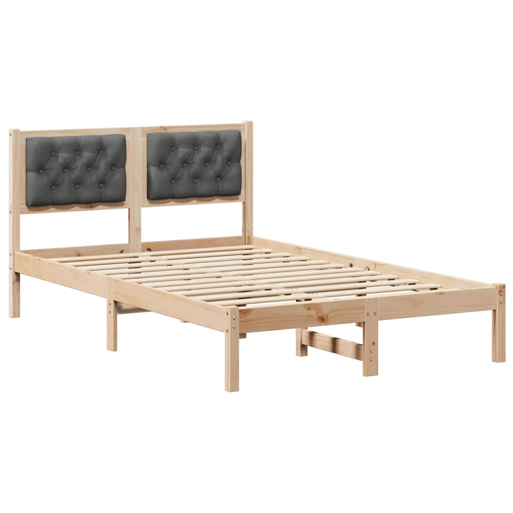 Bed Frame with Headboard Dark Grey 135 x 190 cm Fabric