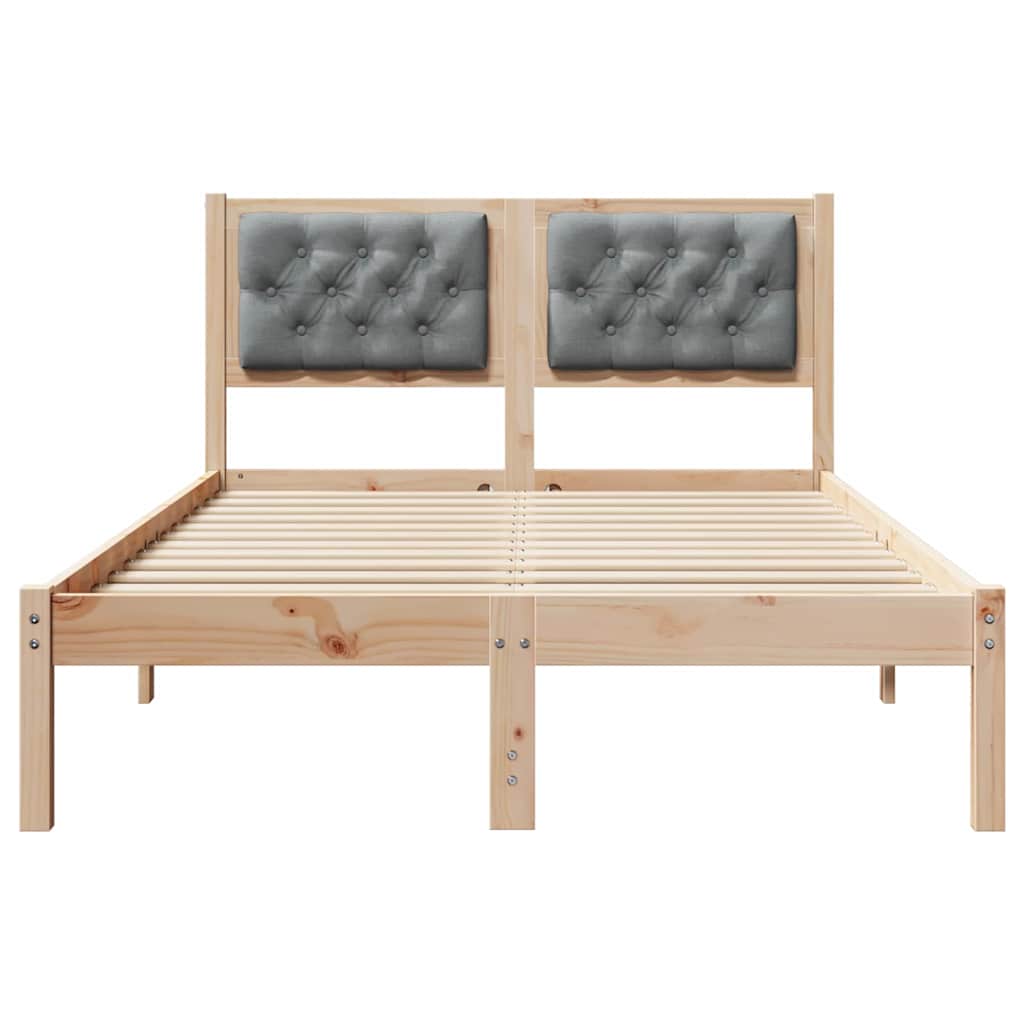 Bed Frame with Headboard Light Grey 120 x 190 cm Fabric