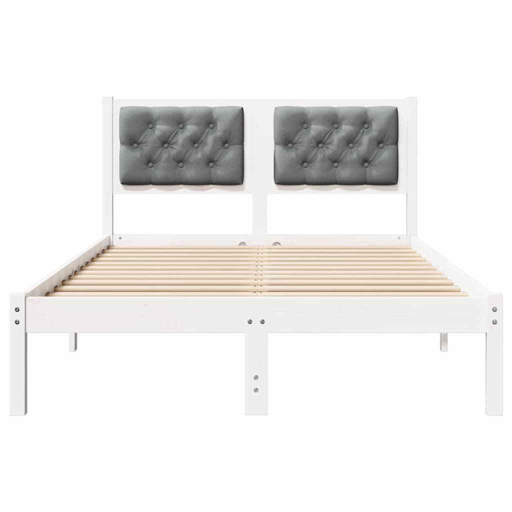 Bed Frame with Headboard Light Grey 120 x 190 cm Fabric