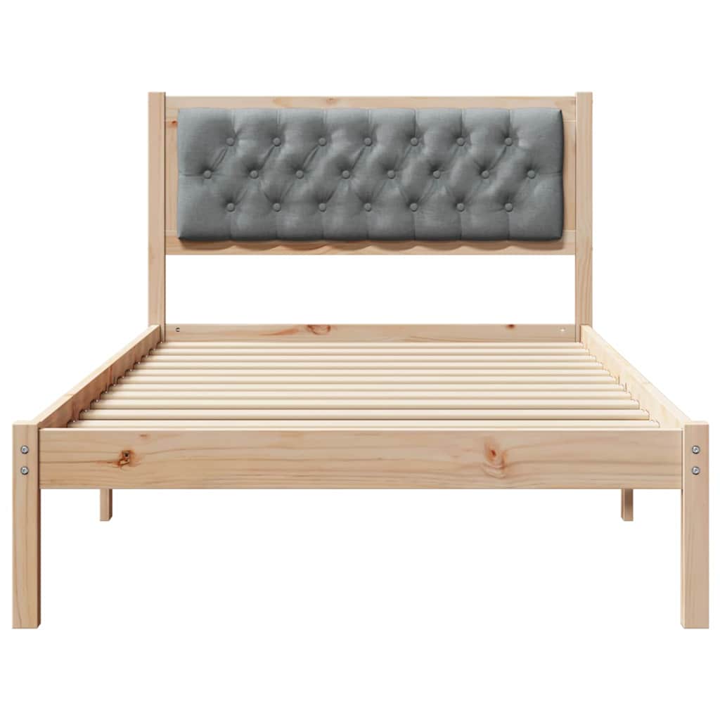 Bed Frame with Headboard Light Grey 100 x 200 cm Fabric