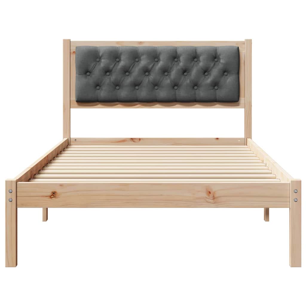 Bed Frame with Headboard Dark Grey 100 x 200 cm Fabric