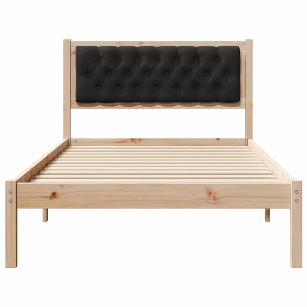 Bed Frame with Headboard Black 100 x 200 cm Fabric