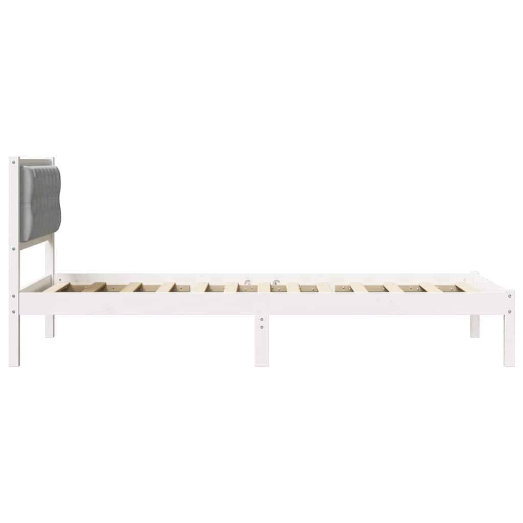 Bed Frame with Headboard Light Grey 100 x 200 cm Fabric
