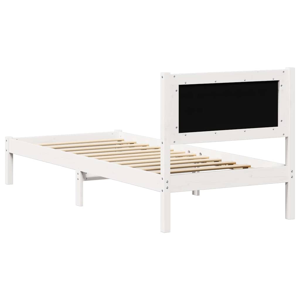 Bed Frame with Headboard Light Grey 90 x 200 cm Fabric